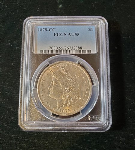 Morgan Dollar, 1878-CC PCGS AU55 1